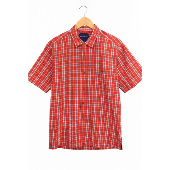 Tommy Bahama Other - Tommy Bahama Red Plaid Short Sleeve Button Front Shirt XL Silk Blend